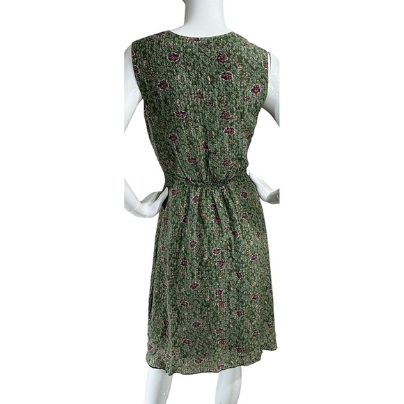 VTG Y2K Silk Handkerchief Hem Floral Dress Sz 0 Fairy Feminine Romantic - Picture 6 of 15